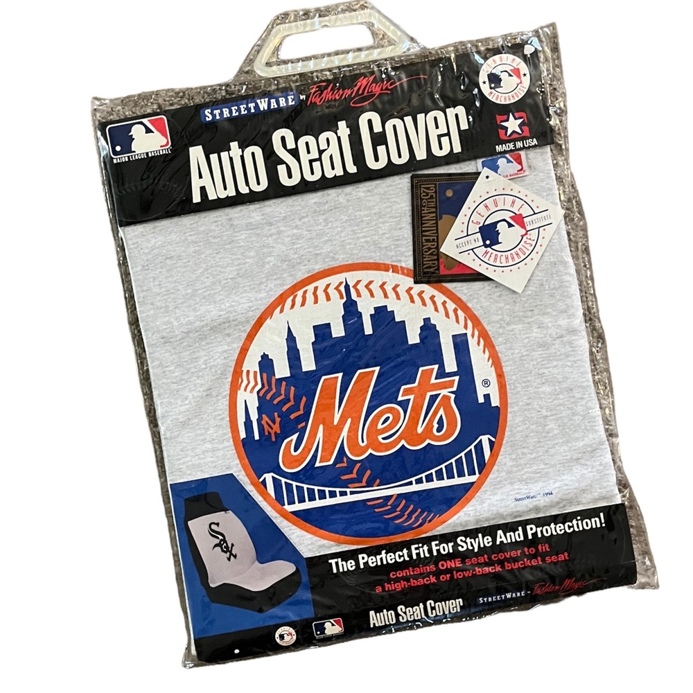 NWT MLB StreetWare NY Mets Baseball Auto Seat Cover Vintage